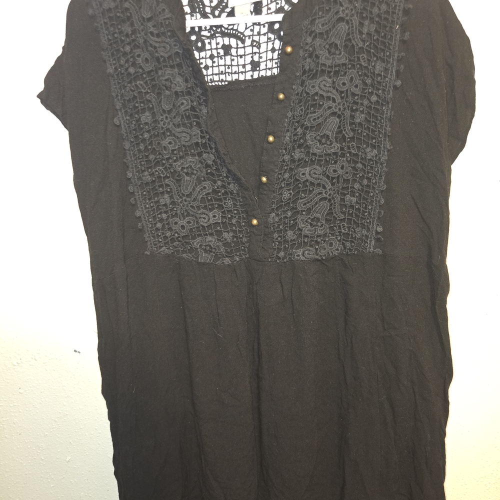Black Lace Women's Mini Dress